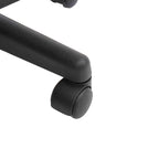 HOMCOM Swivel Saddle Stool with Wheels and Adjustable Height, Padded and Covered in Faux Leather, Black - Borgè