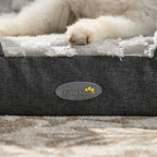 Medium Dog Bed with Removable Washable Cushion, 90x69x21cm, Charcoal Grey