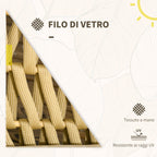 Outdoor lounge with 2-seater sofa, 2 armchairs with cushions and glass table - Borgè