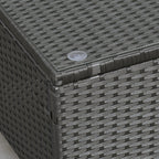 Outsunny Ousunny outdoor table in Rattan PE with tempered glass top, 85x50x39cm, black - Borgè