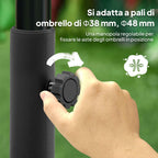 Outsunny Umbrella Base with Wheels and Fillable with Water or Sand, in HDPE, 48x48x32.5 cm, Black