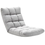 Floor Relaxing Chair with 180° Reclining Backrest, 71x55x53.5cm, Light Grey