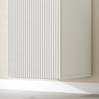 Wall-Mounted Bathroom Cabinet with Adjustable Shelves and Soft-Close Closure, 30x31.5x160 cm, White