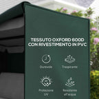 Outsunny Swing Cover Waterproof Oxford Fabric 205x124x164cm