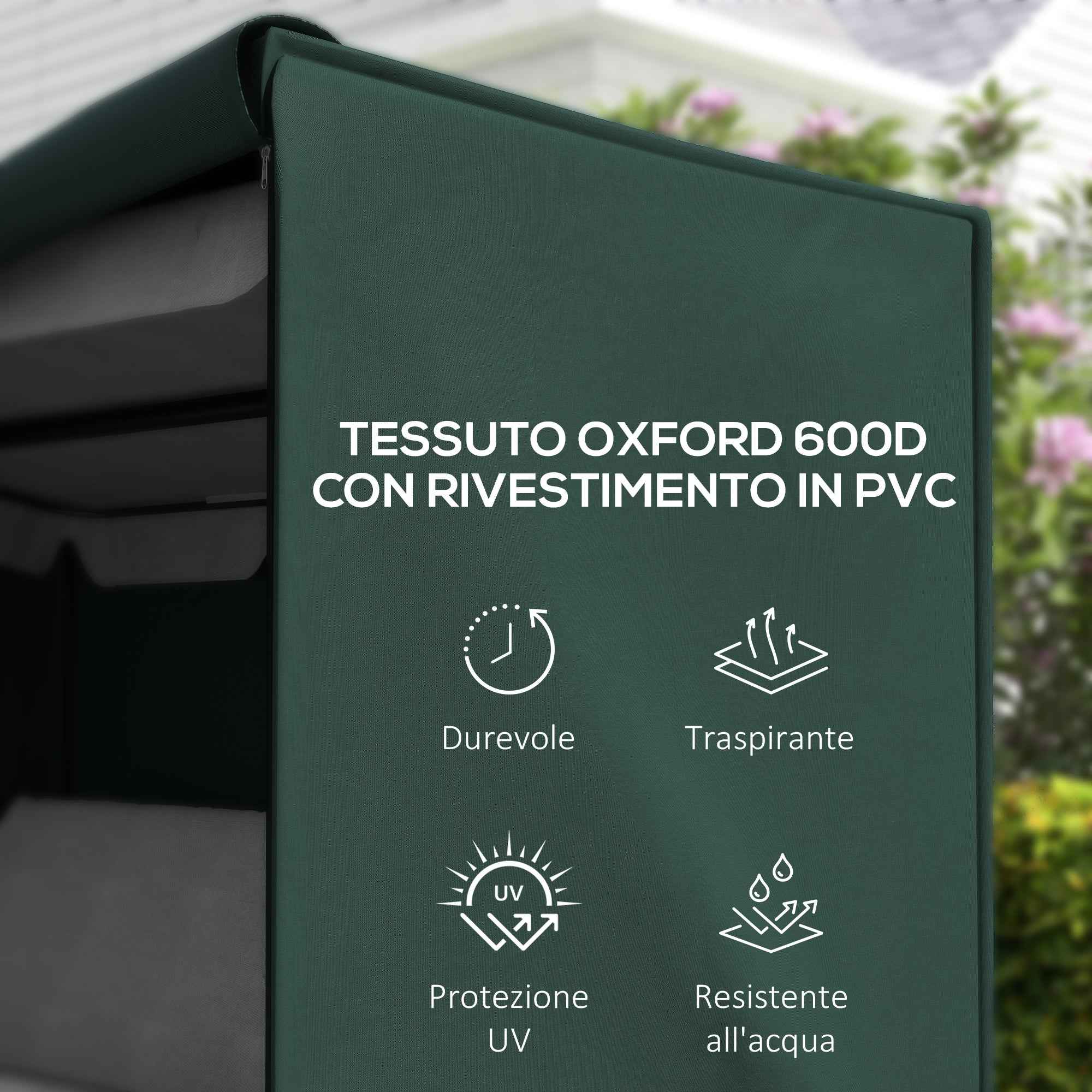 Outsunny Swing Cover Waterproof Oxford Fabric 205x124x164cm