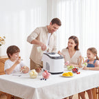 Ice Cream Maker with Built-in Compressor 1.5L, Soft and Hard Modes, Auto-Keep Cold Function, White