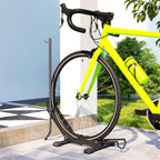 Adjustable Bike Rack with Support Tube, Steel and Plastic, 75x41x71-81 cm, Black