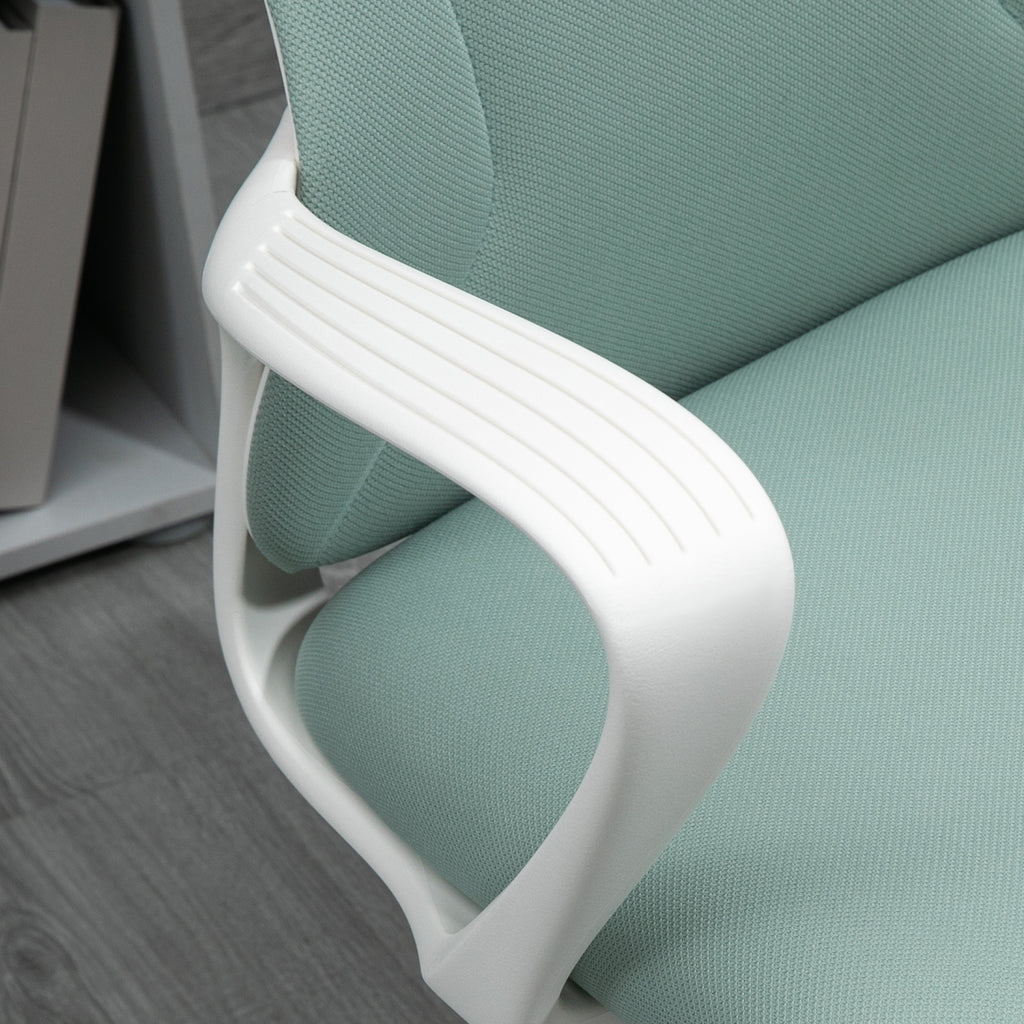 Ergonomic and Padded Office Chair with Adjustable Height and Rocking, 62x56x110-119.5 cm, Green
