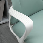 Ergonomic and Padded Office Chair with Adjustable Height and Rocking, 62x56x110-119.5 cm, Green