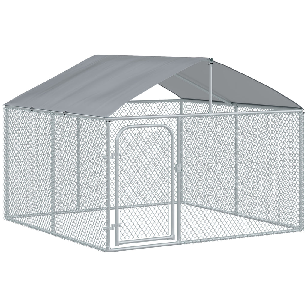 Outdoor Dog and Pet Playpen with Waterproof Cover, 230x230x175 cm