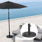 22 kg Round Umbrella Base for Umbrellas Max. 2.8 m and 38 mm or 48 mm Poles, Black