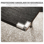 Extendable Table 4-6 Seater Expandable 120-160cm with Steel Legs, Black