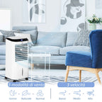 10L 4-in-1 Air Cooler with Humidifier, 8-Hour Timer and Remote Control, 38.2 x 31.6 x 76 cm, ABS, White and Black