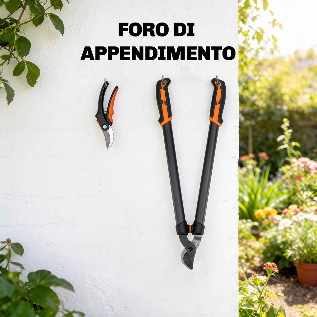 Outsunny 2-Piece Gardening Set with Loppers and Shears, with Soft Grip and Safety Lock