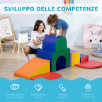 7-Block Playset for Children Ages 1-3 Years, Multi-Colour, PU and EPE, 170x130x40 cm