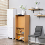 Folding Dining Table max 3 People, in Chipboard and Steel, 75x144x144.5 cm, Wood color