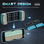 Step Fitness for Aerobics Adjustable to 3 Heights 10-15-20 cm in Plastic, Black and Blue - Borgè