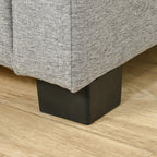 Fabric Bedside Bench with Storage Compartment, 120x50x44cm - Grey