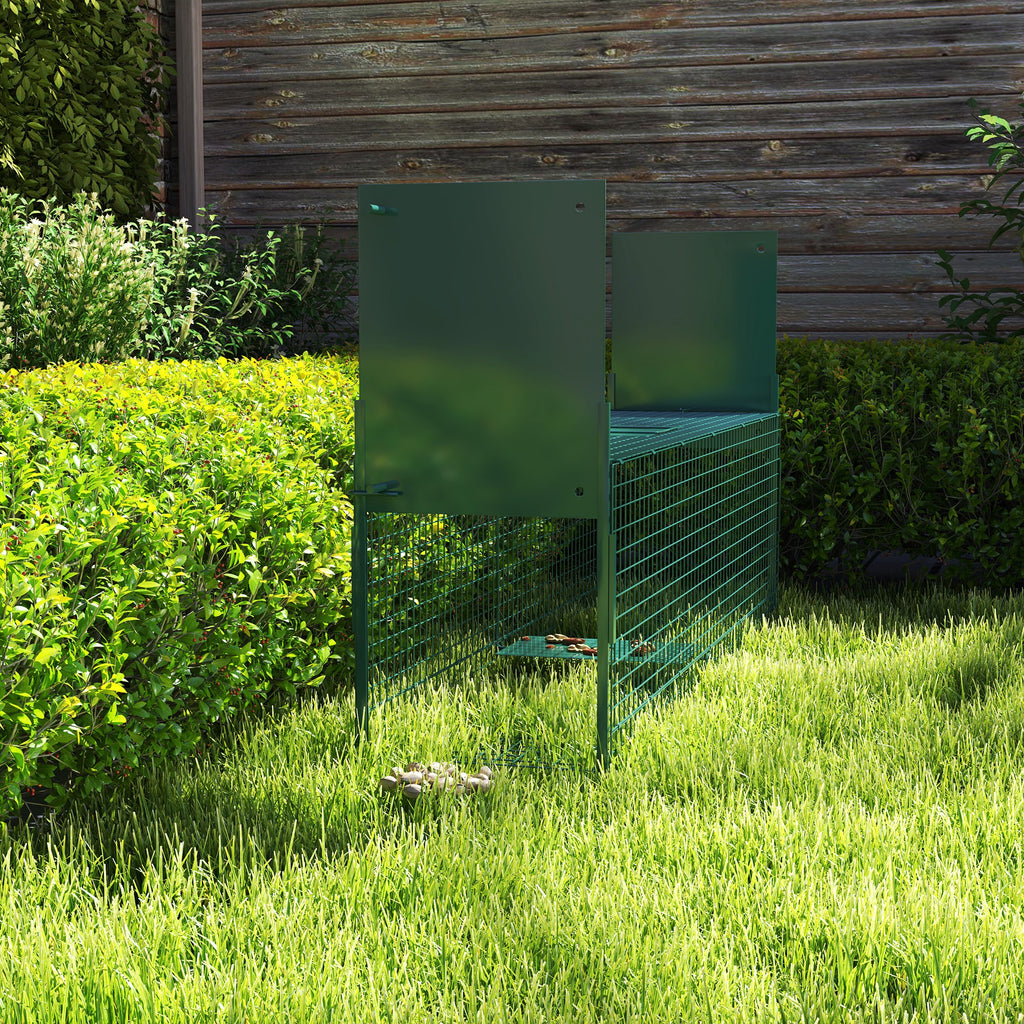 Small Animal Cage Trap, Mouse and Rat Cage with Double Door, 100x25x28cm