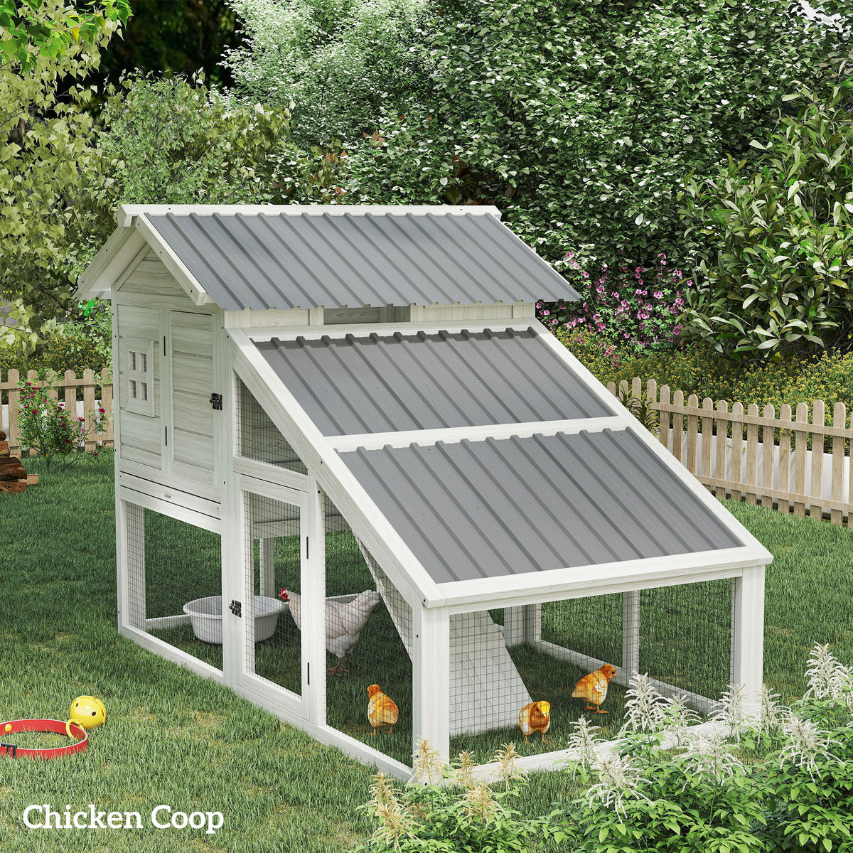 Outsunny Set of 12 Replacement Panels 129x45 cm for Garden Sheds in Grey Galvanized Steel