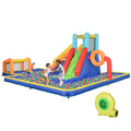 Bouncy Castle for Children 3-8 Years with Slide, Wall, Door and Basket, in Oxford Fabric, 590x460x220 cm - Borgè