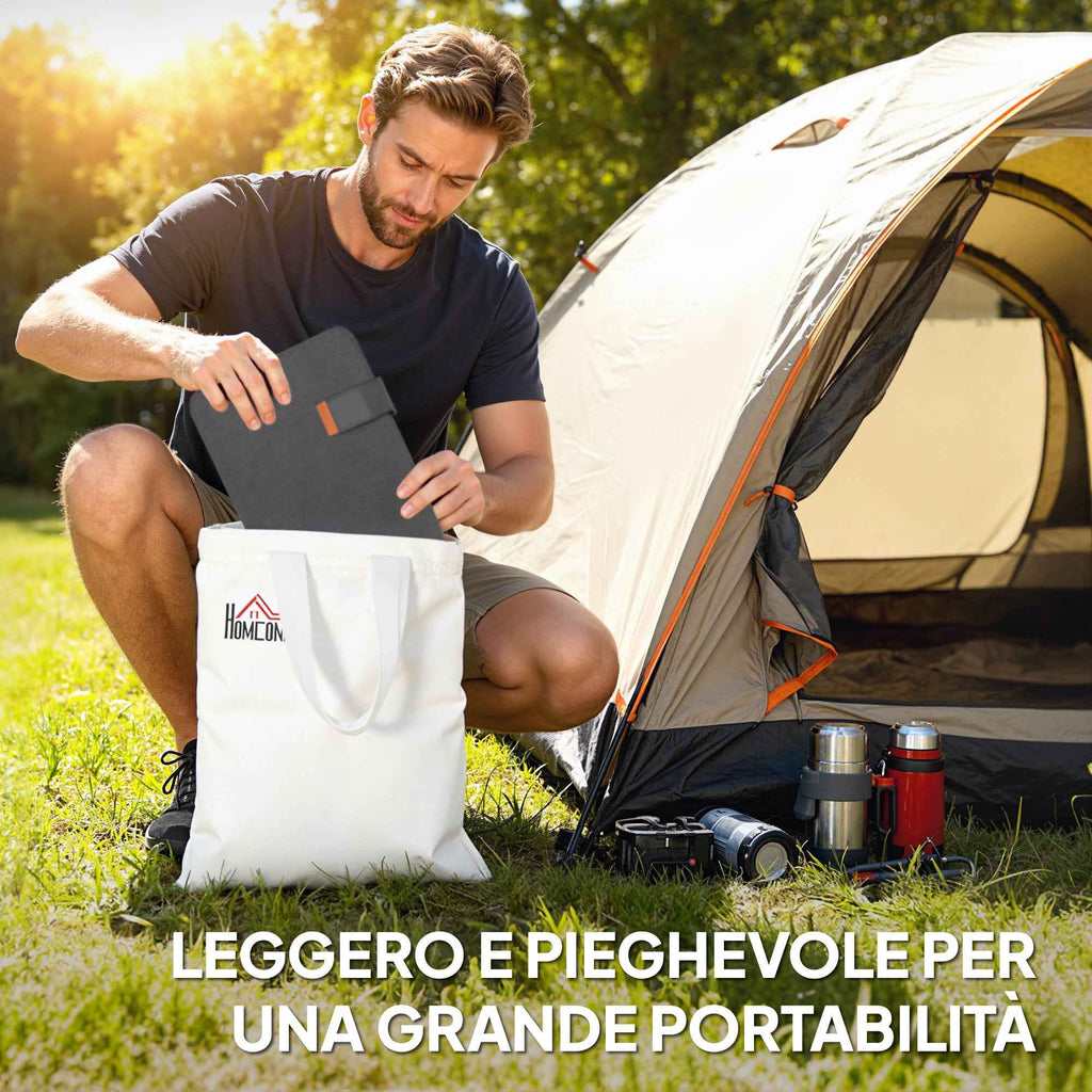 HOMCOM 36W Foldable Solar Charger with Type-C Connection, IP67 Waterproof in ETFE, Grey