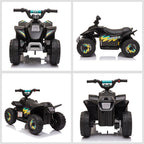Electric Quad Bike for Children 18-36 Months with 6V Rechargeable Battery, 72x40x45.5 cm, Black