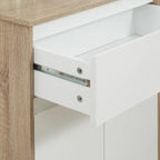 Multipurpose Bathroom Cabinet, Bathroom Cabinet with Cabinet and Drawer, Space Saving, Wood and White Color 60x30x90cm