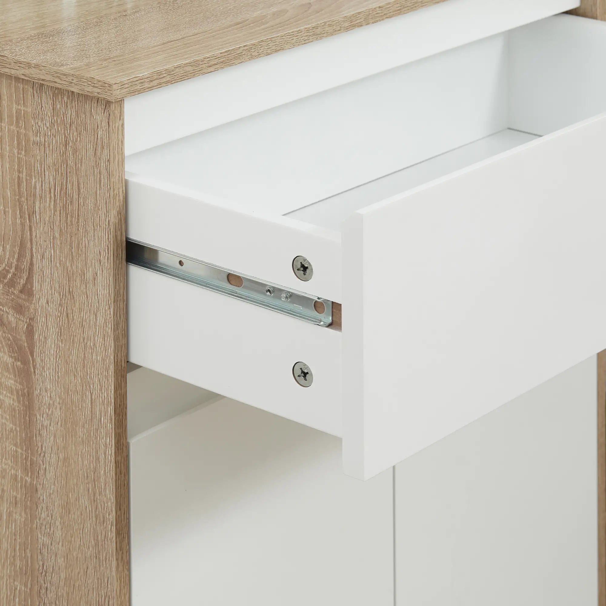 Multipurpose Bathroom Cabinet, Bathroom Cabinet with Cabinet and Drawer, Space Saving, Wood and White Color 60x30x90cm