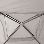 Garden Gazebo 3x3 m with Mosquito Net, Flysheet and 8 Holes, Steel and Polyester Cream White