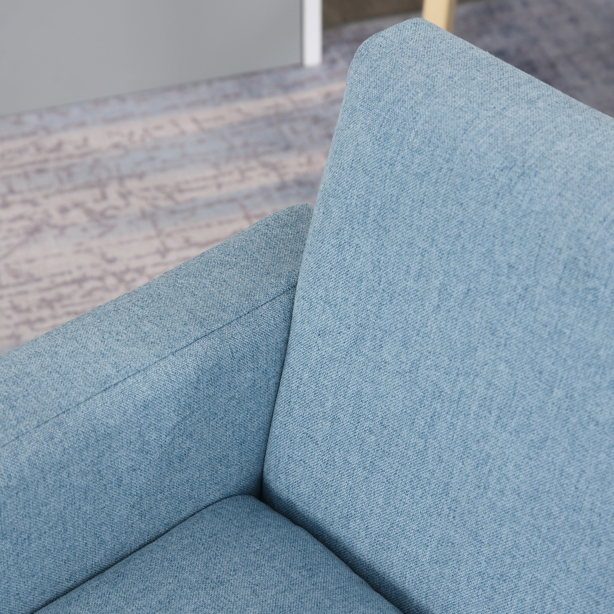 Children's Fabric Armchair for Kids' Bedroom with Padded Seat, Max. 65 kg, 49 x 45 x 44 cm, Blue