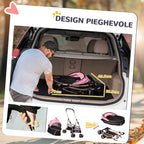 PawHut 2-in-1 Foldable Dog Stroller, Convertible to a Carrier with 2 Leashes and Cushion, Pink