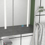 Kleankin Condition with mirror with adjustable shelves and 3 -colored LED lights, in MDF and glass, 90x15x70 cm, white - Borgè