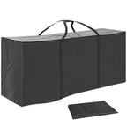 720L Storage Bag with 2 Zippers and Handles, 600D Oxford Fabric, 175x55x75 cm, Black