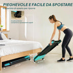 Folding Treadmill 1-10 km/h with Gesture Control and Incline, Blue