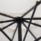 Outdoor Umbrella 3x2.5m with Crank, in Steel and Anti-UV Polyester, Cream - Borge' Group Limited