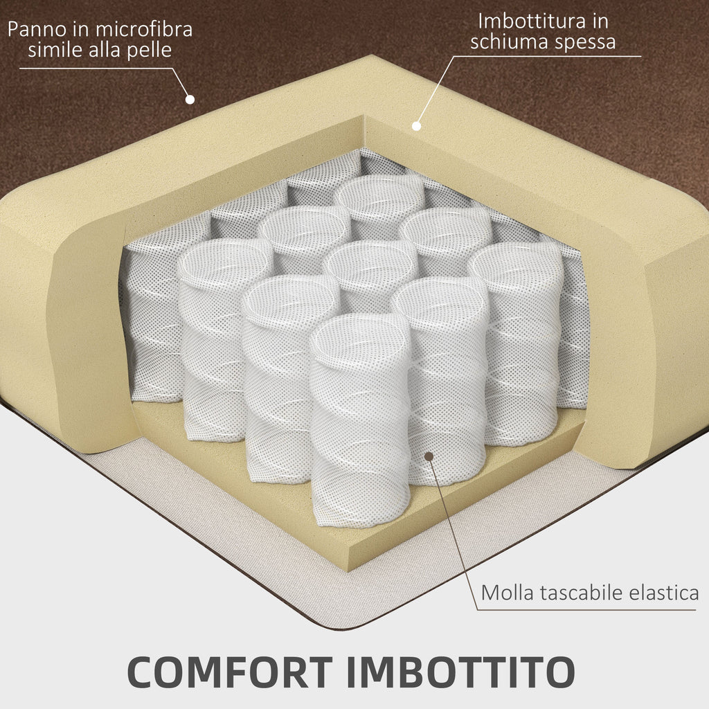 HOMCOM Relaxing Lift Chair, Reclining, Massaging and Heated in Velvet, Brown - Borgè