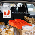 Set of 2 Plastic Car Ramps with Maximum Load 5 Tons, 91x30x21 cm, Orange