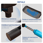 HOMCOM Stepper with LCD Monitor, Adjustable Handlebar and Elastic Bands, 55x53x118-128cm, Black and Blue - Borgè