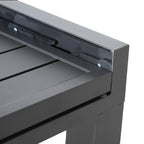 Extendable Garden Table for 8-10 People, Aluminum, 135-270x90x75cm, Grey - Borge' Group Limited