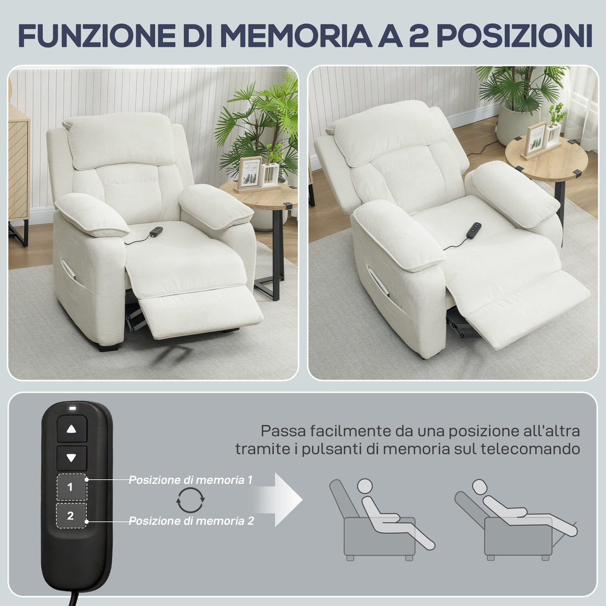 HOMCOM 150° Reclining Velvet Armchair with Footrest, Remote Control and Side Pocket, 96x90x103 cm, Beige