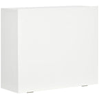 Wall Mounted Folding Desk with Shelves, Space Saving, for Home and Office, in Chipboard and MDF, 60x21.5x50 cm, White