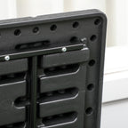 366L Wood Effect Plastic Garden Box, 122.4x62x64.5 cm, Black