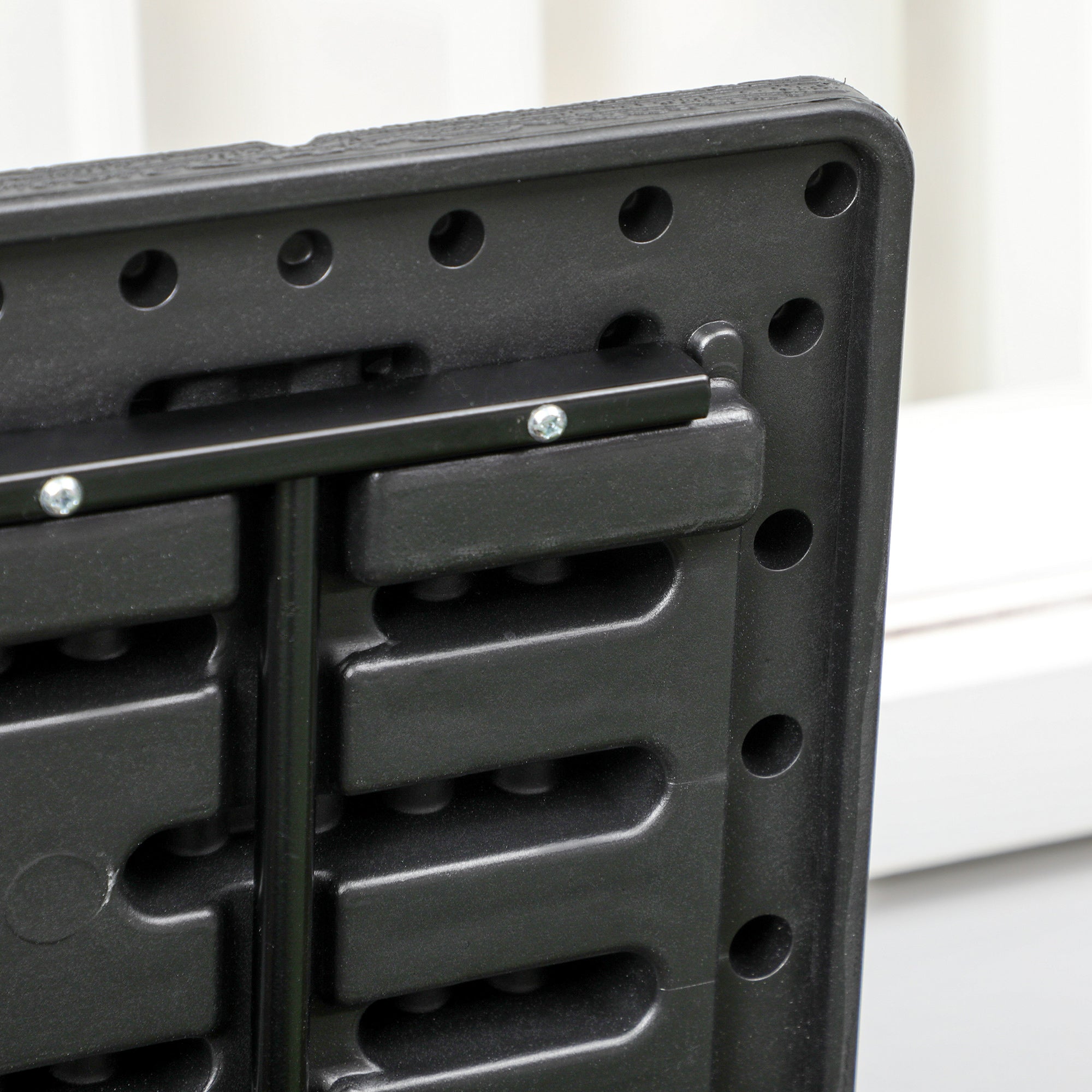 366L Wood Effect Plastic Garden Box, 122.4x62x64.5 cm, Black