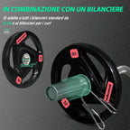Set of 2 10kg Steel Weight Discs with Rubber Coating for Barbell