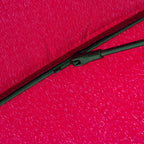 18-Ribbed Folding Round Umbrella with Crank Handle, Metal and Polyester, Ø250x240 cm, Wine Red
