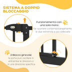 PawHut Extendable Dog Gate Without Screws Adjustable from 74-100 cm High 78 cm in Metal, Black - Borgè