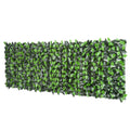Outsunny 3x1m Artificial Hedge Roll in PE and Fabric for Balcony and Garden, Light Green and Dark Green
