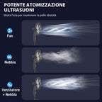 HOMCOM Misting Fan with 3.2L Tank, 3 Modes and 3 Speeds, 70° Oscillation, Timer, Remote Control
