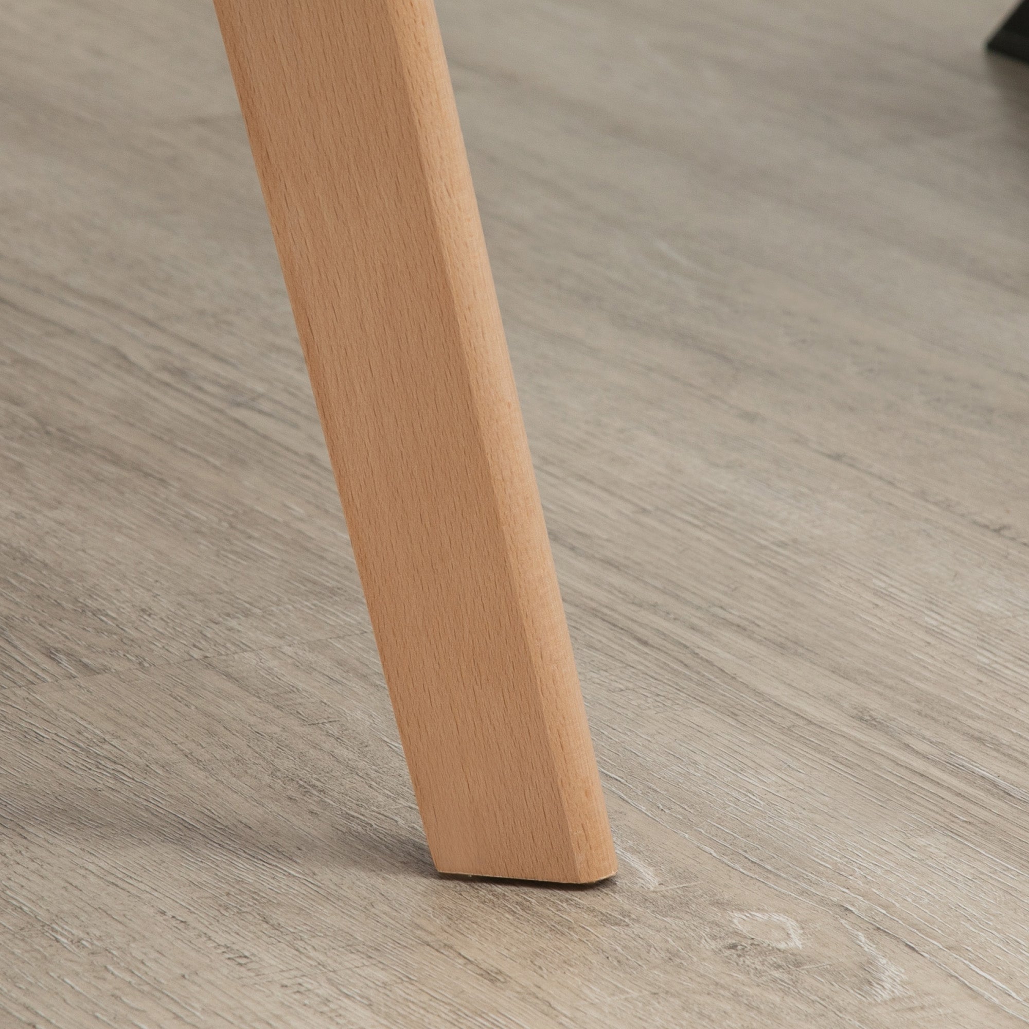 Homcom set 2 chairs for dining room padded velvet with armrests and wooden legs, gray - Borgè